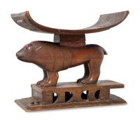 Two Asante Carved Wood Stools