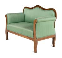 A Biedermeier Walnut Loveseat