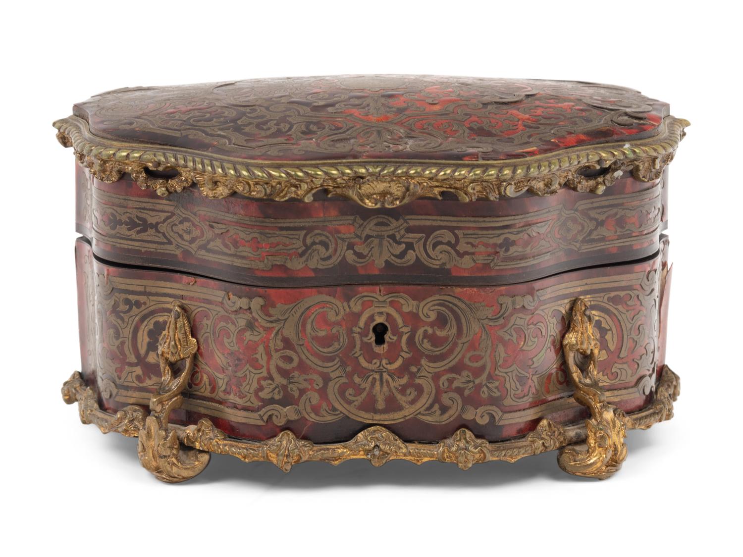 A Napoleon III Gilt Bronze Mounted Boulle Marquetry Dresser Casket