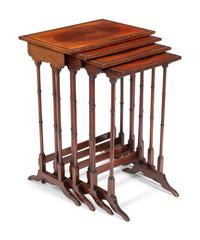 A Set of Four Edwardian Mahogany Nesting Tables