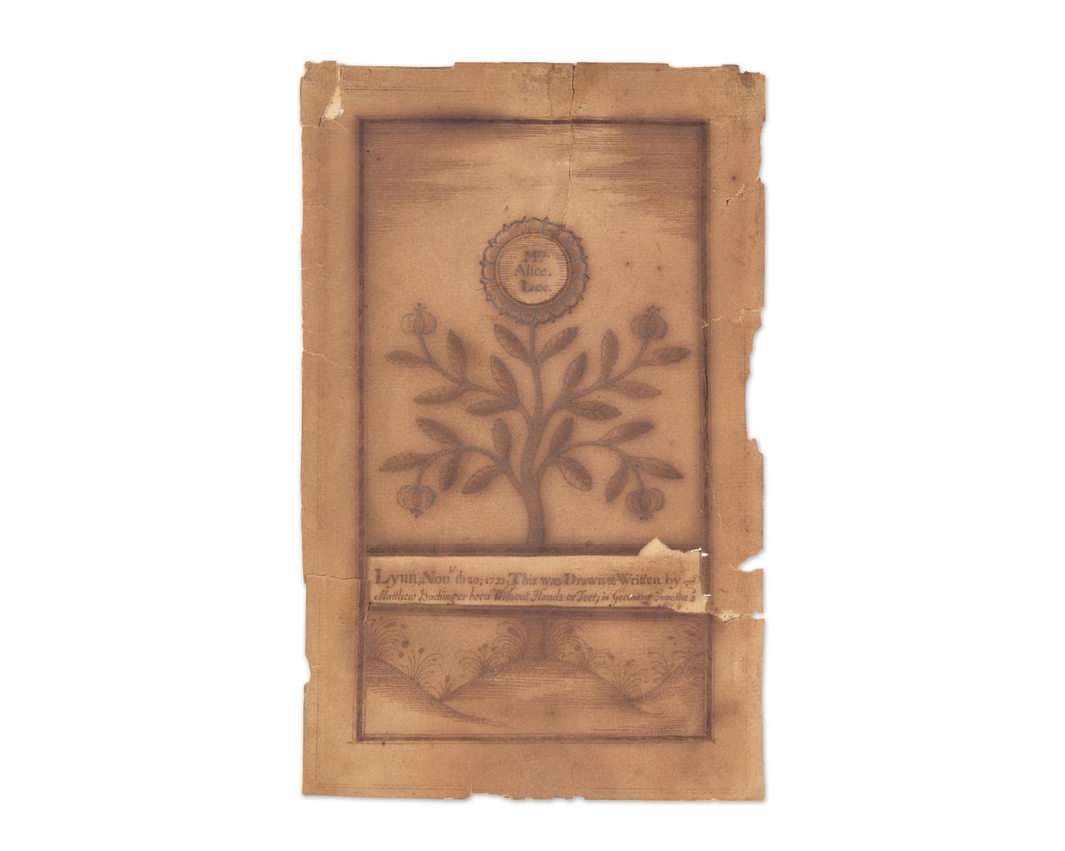 [Curiosa] Buchinger, Matthias. Original Transformation Drawing