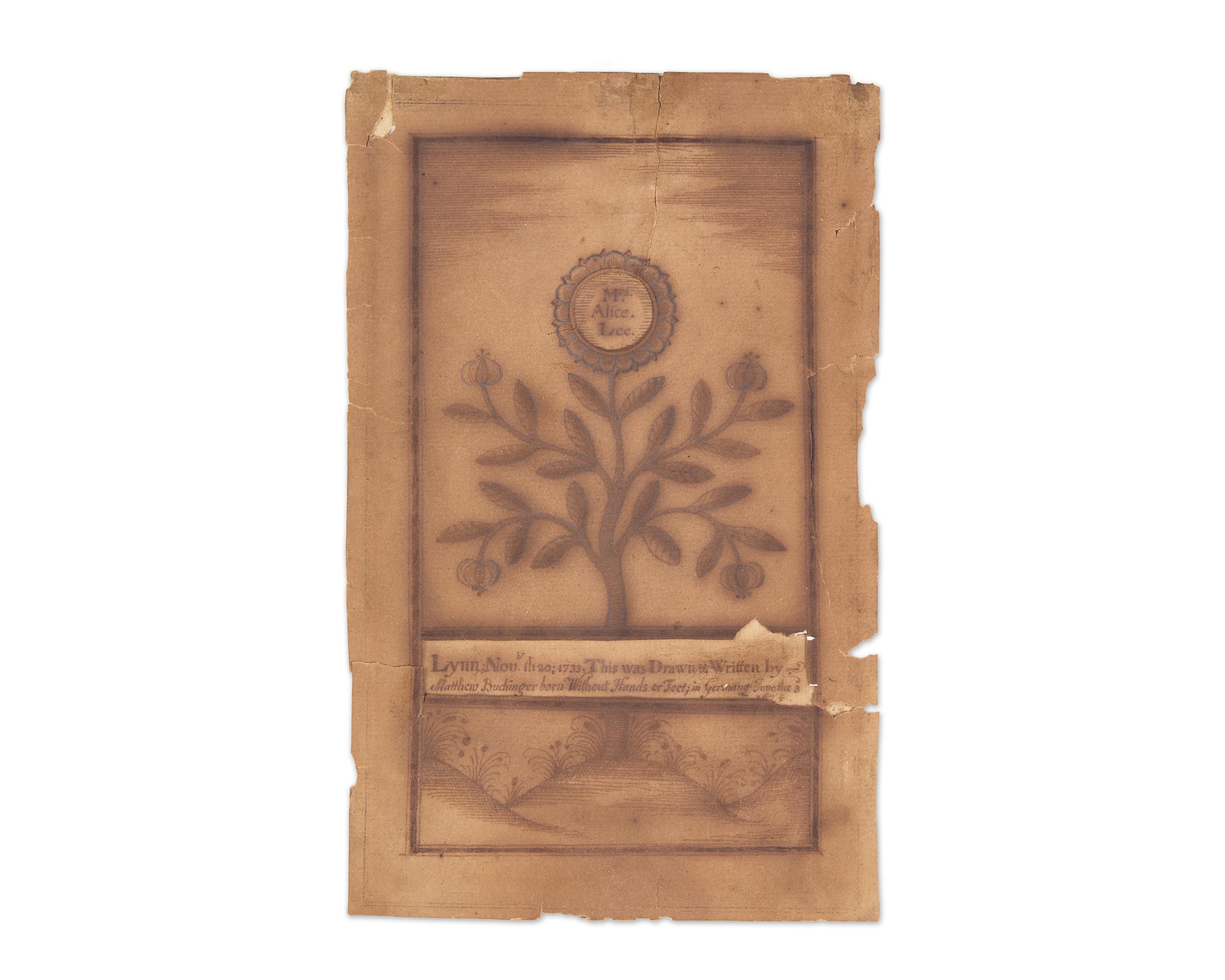 [Curiosa] Buchinger, Matthias. Original Transformation Drawing