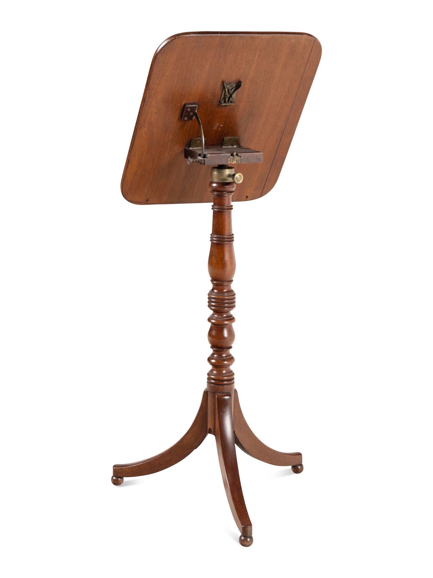 A Regency Mahogany Music Stand