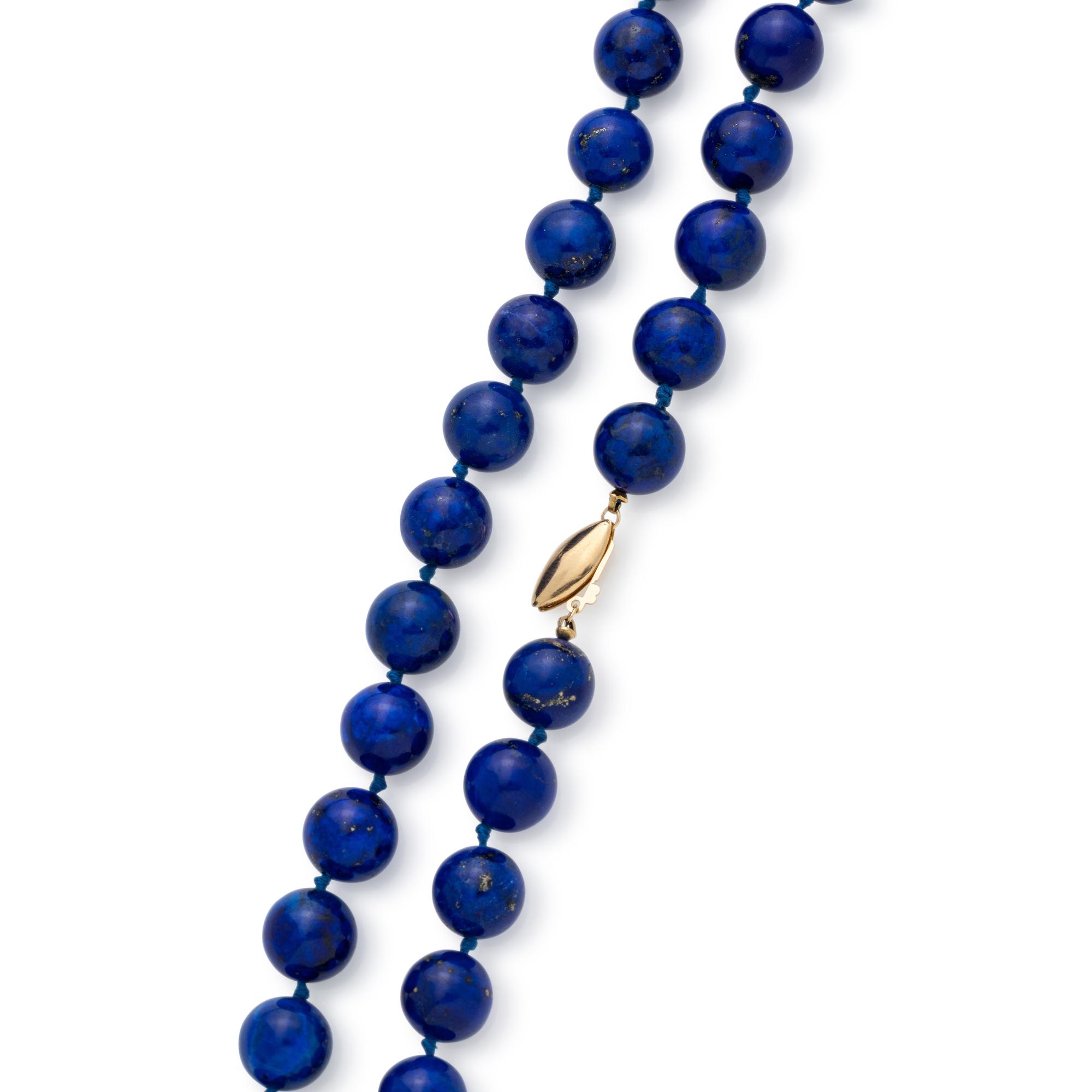 LAPIS LAZULI BEAD NECKLACE