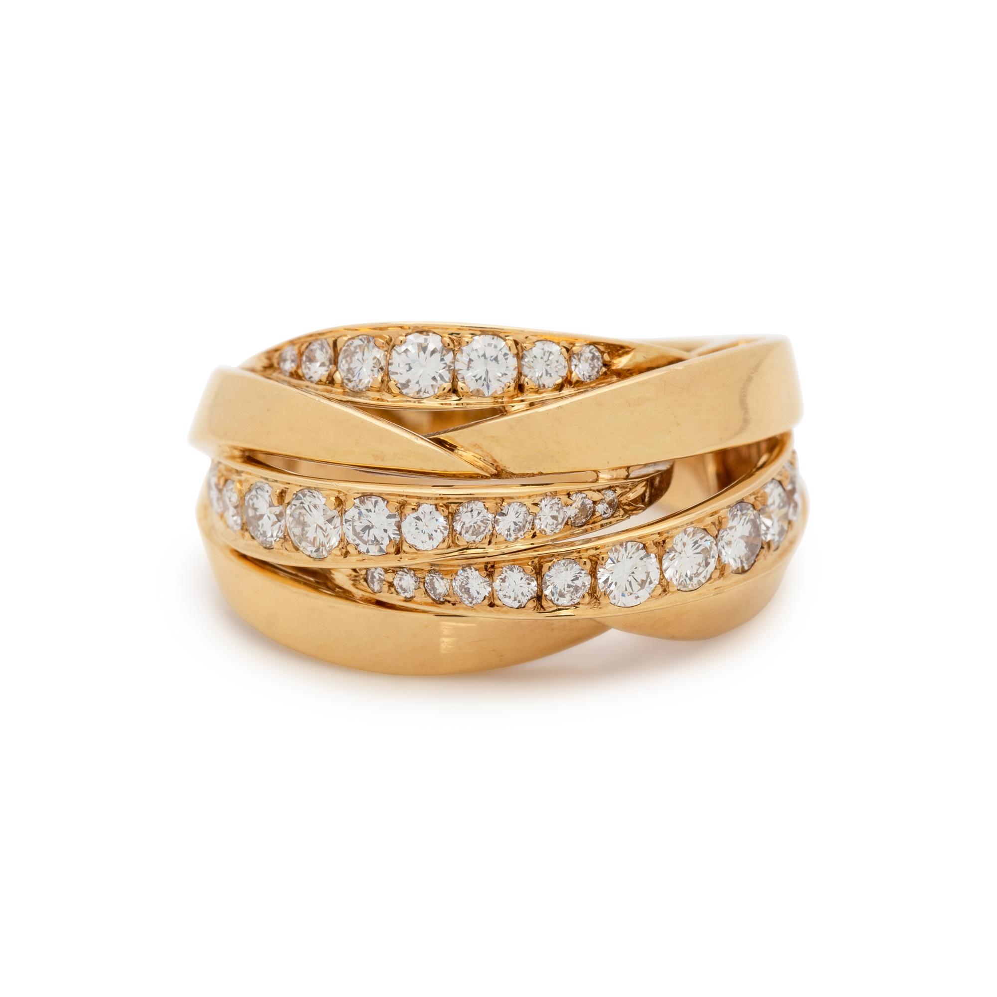 MARVIN SCHLUGER, YELLOW GOLD AND DIAMOND RING