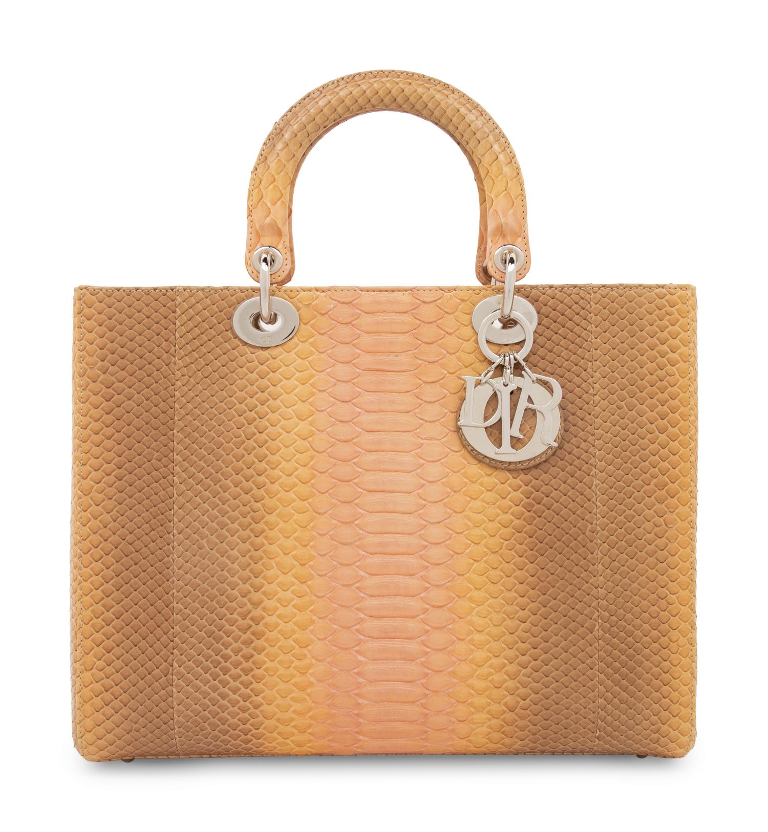 Christian Dior Multicolored Python Medium Lady Dior Bag, 2011