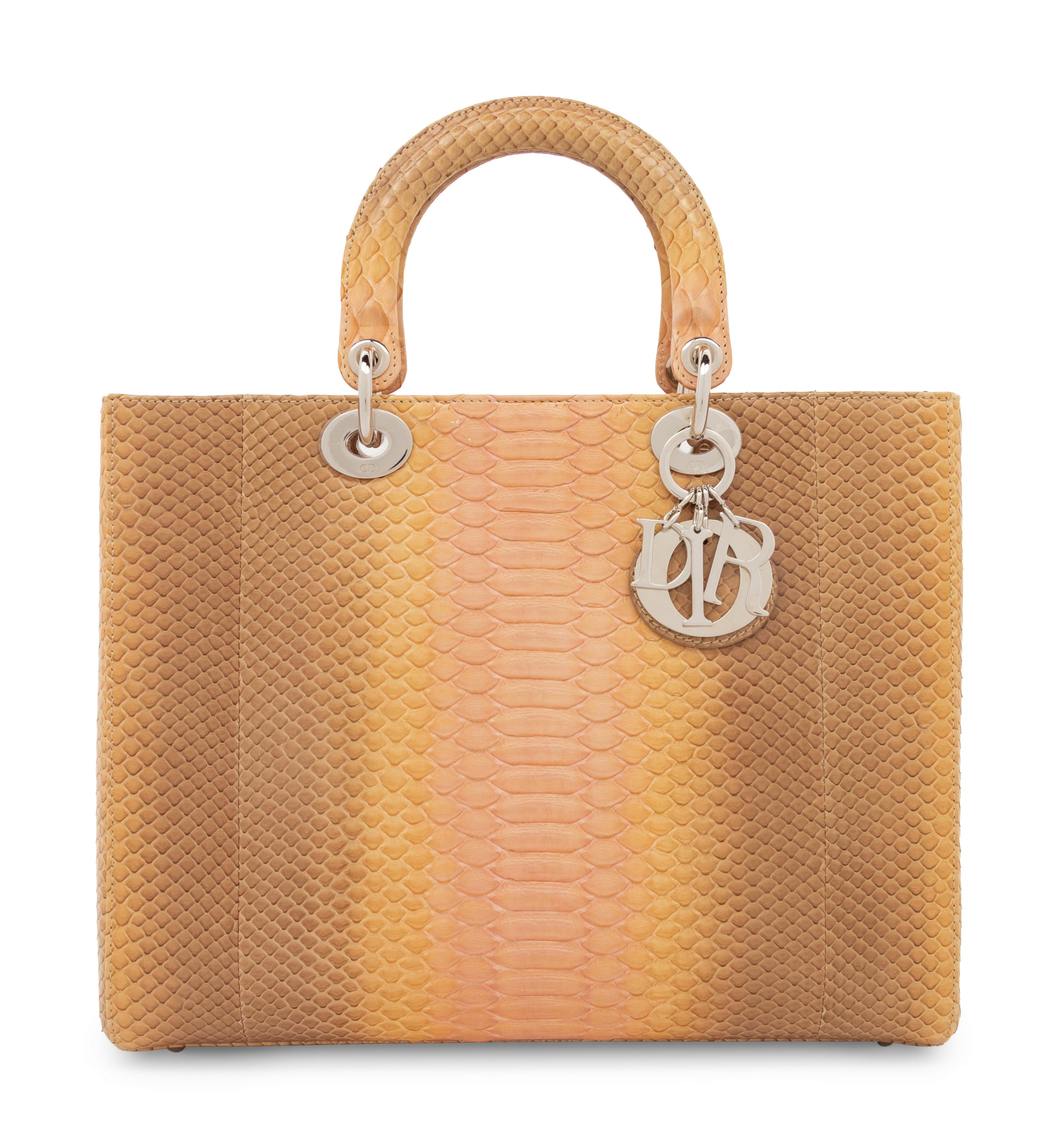 Christian Dior Multicolored Python Medium Lady Dior Bag, 2011