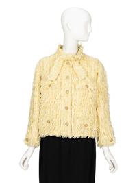 Chanel, Yellow Shaggy Tweed Jacket