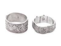 Two Chinese Silver Bracelets