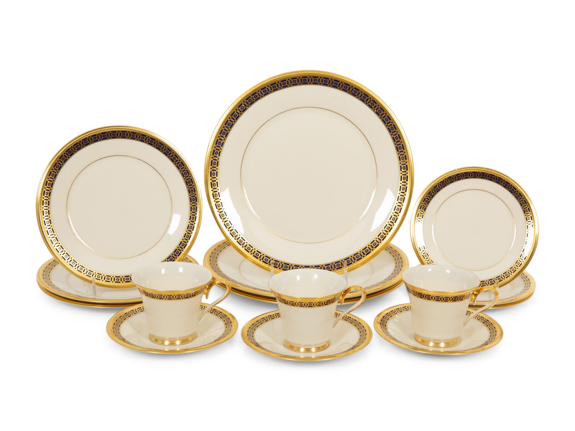 A Lenox Porcelain Tudo r Dinner Service