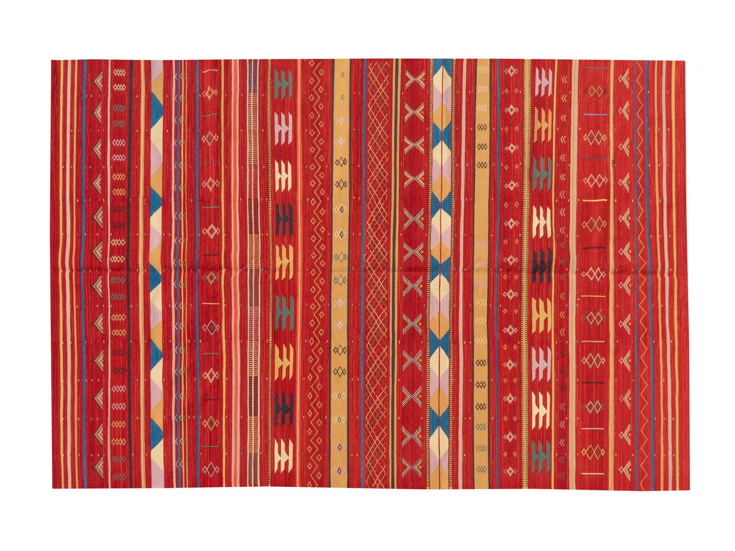 Four Chinese Morrocan Style Kilim Wool Rugs — 20TH CENTURY