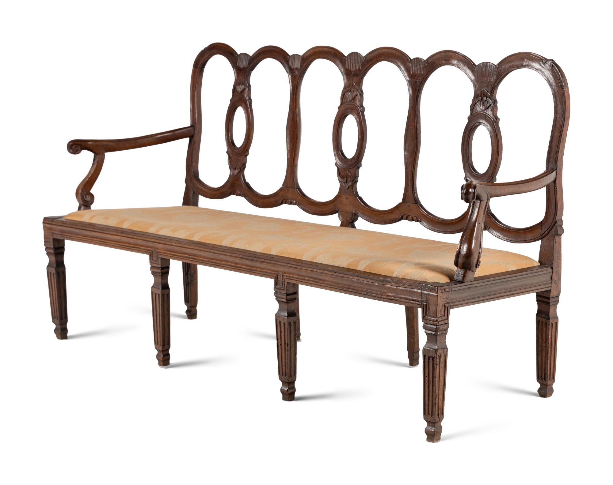 An Italian Walnut Settee