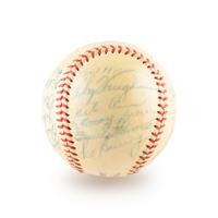 A 1948 Brooklyn Dodgers Team Signed Autograph Baseball Including Jackie Robinson and Roy Campanella (Beckett Authentication Services) - 21 Signatures