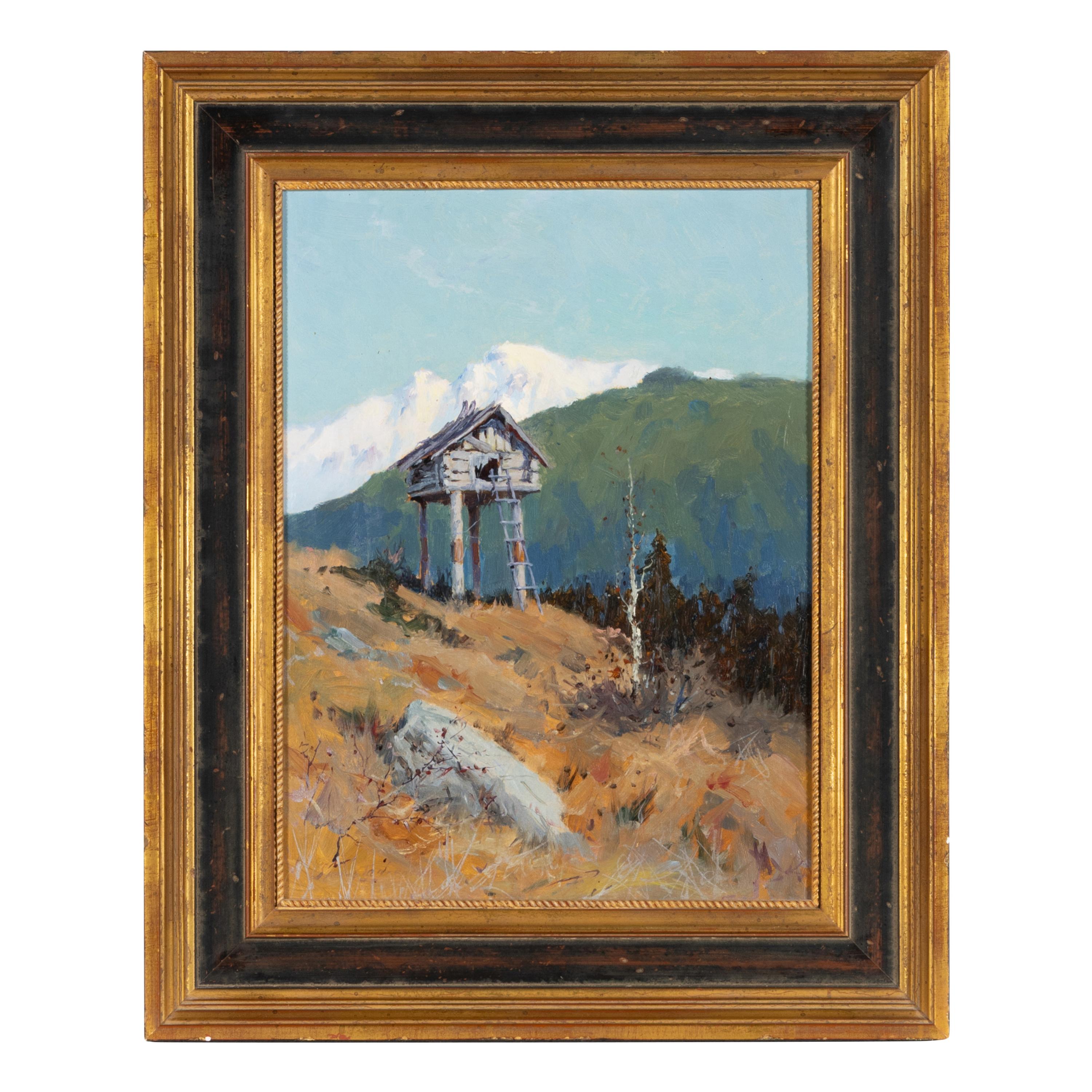 Sydney Mortimer Laurence (American, 1865-1940) — Old Cache in the Hills, Alaska , 1936
