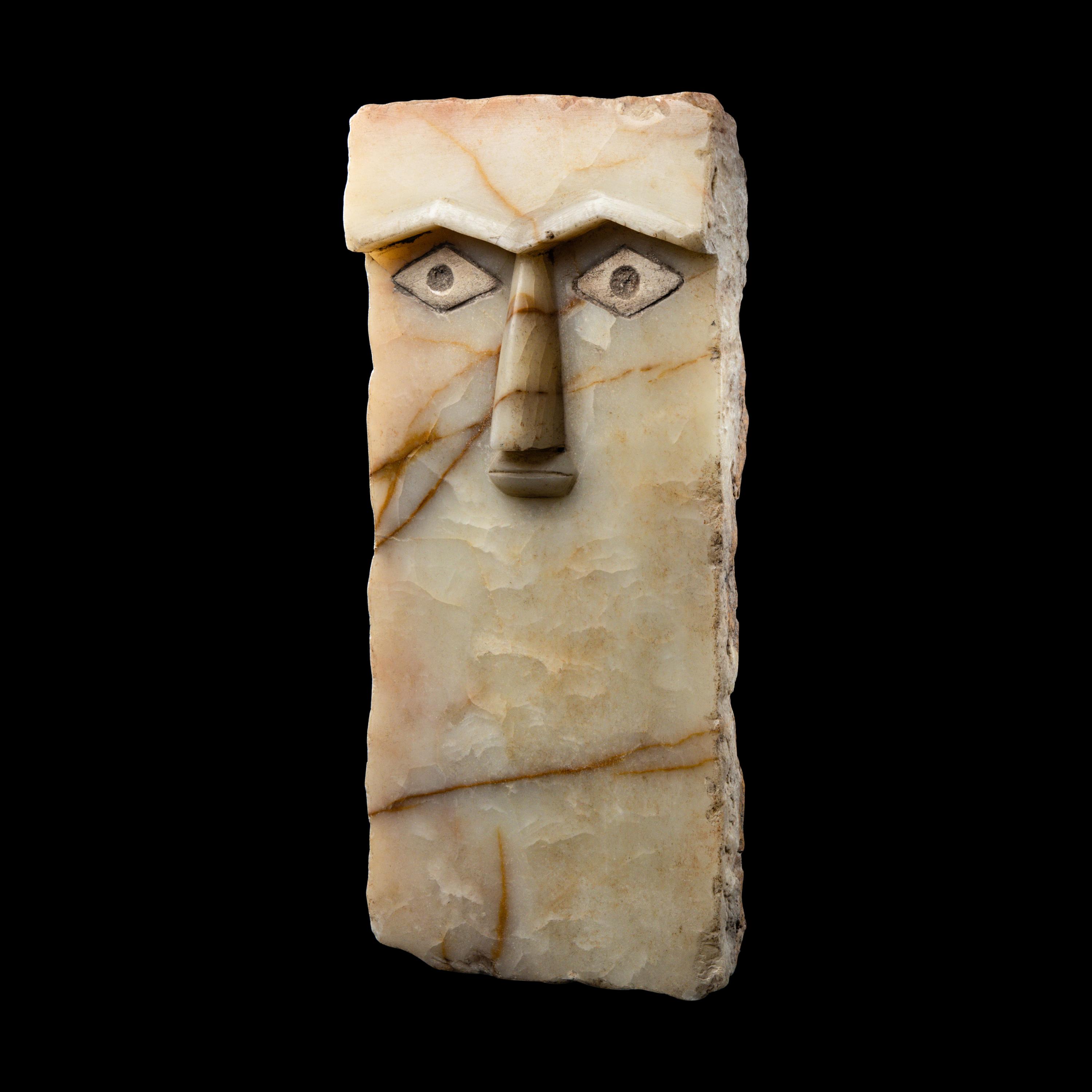 A South Arabian Alabaster Anthropomorphic Stele