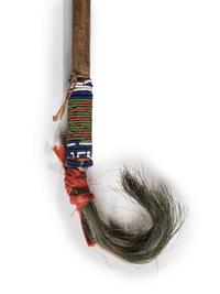 Plains Stone Club, with Beaded Handle
