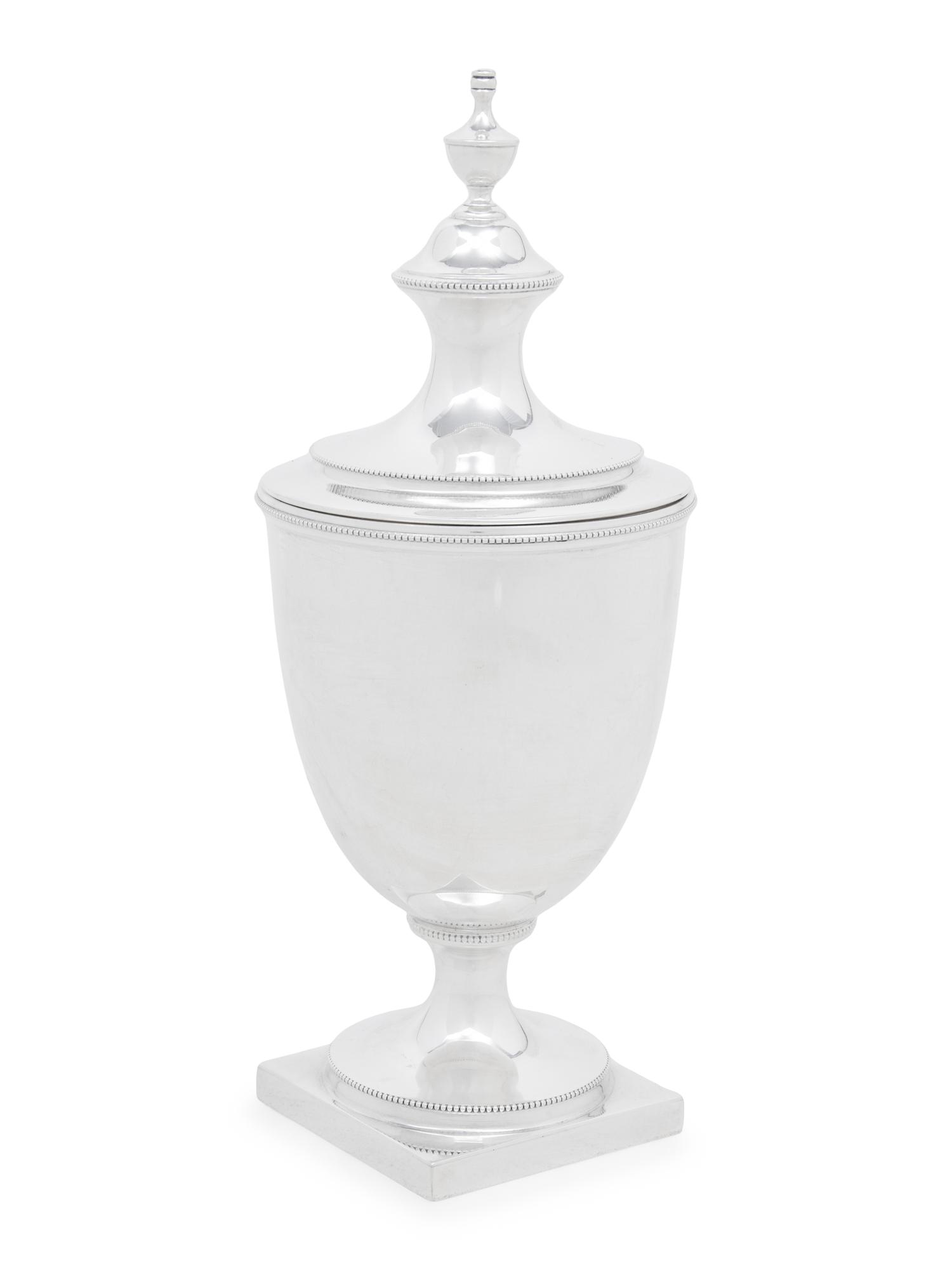 A Tiffany and Co. Silver Covered Urn