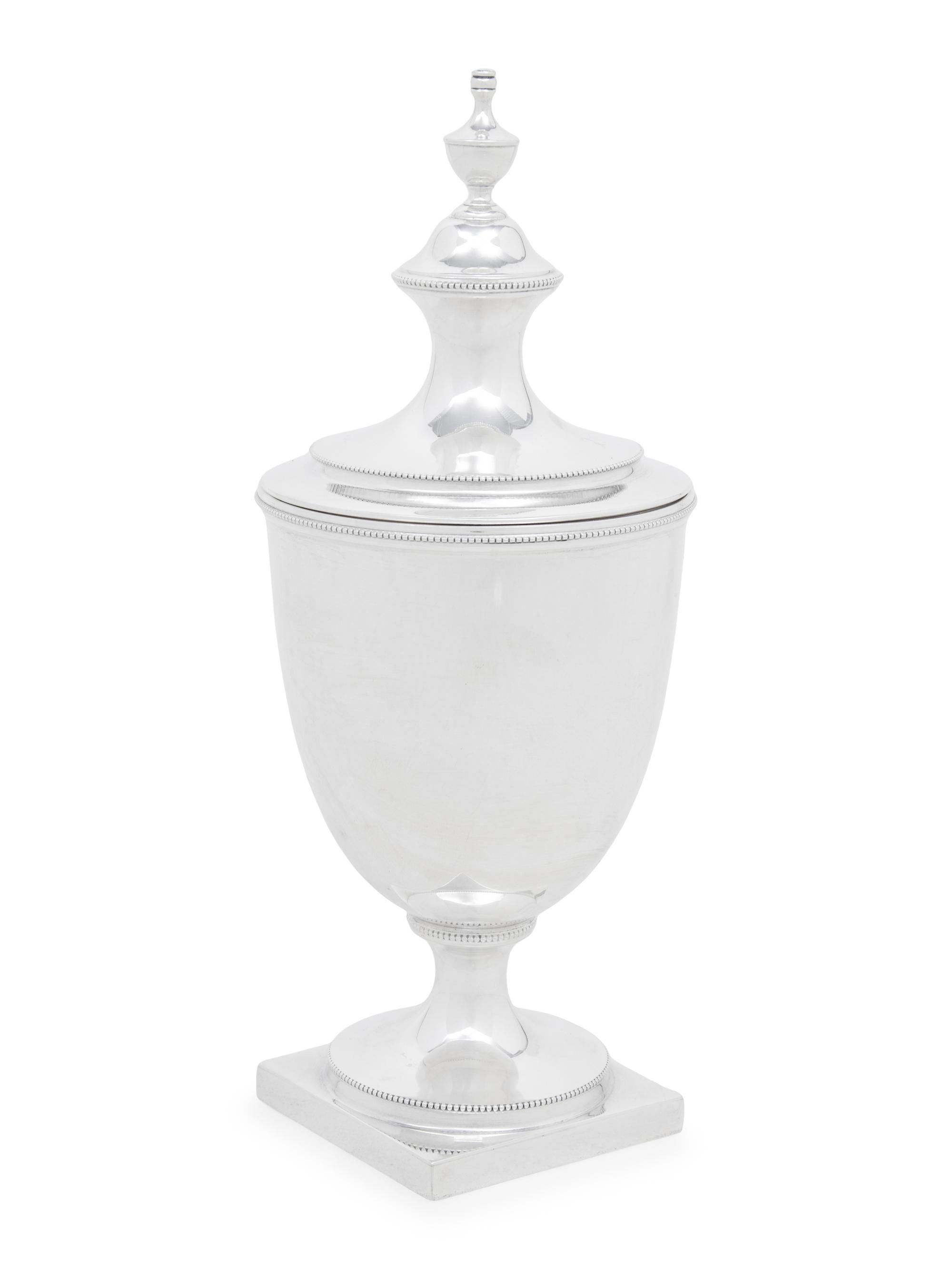 A Tiffany and Co. Silver Covered Urn