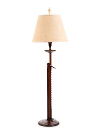 A Walnut Telescoping Floor Lamp
