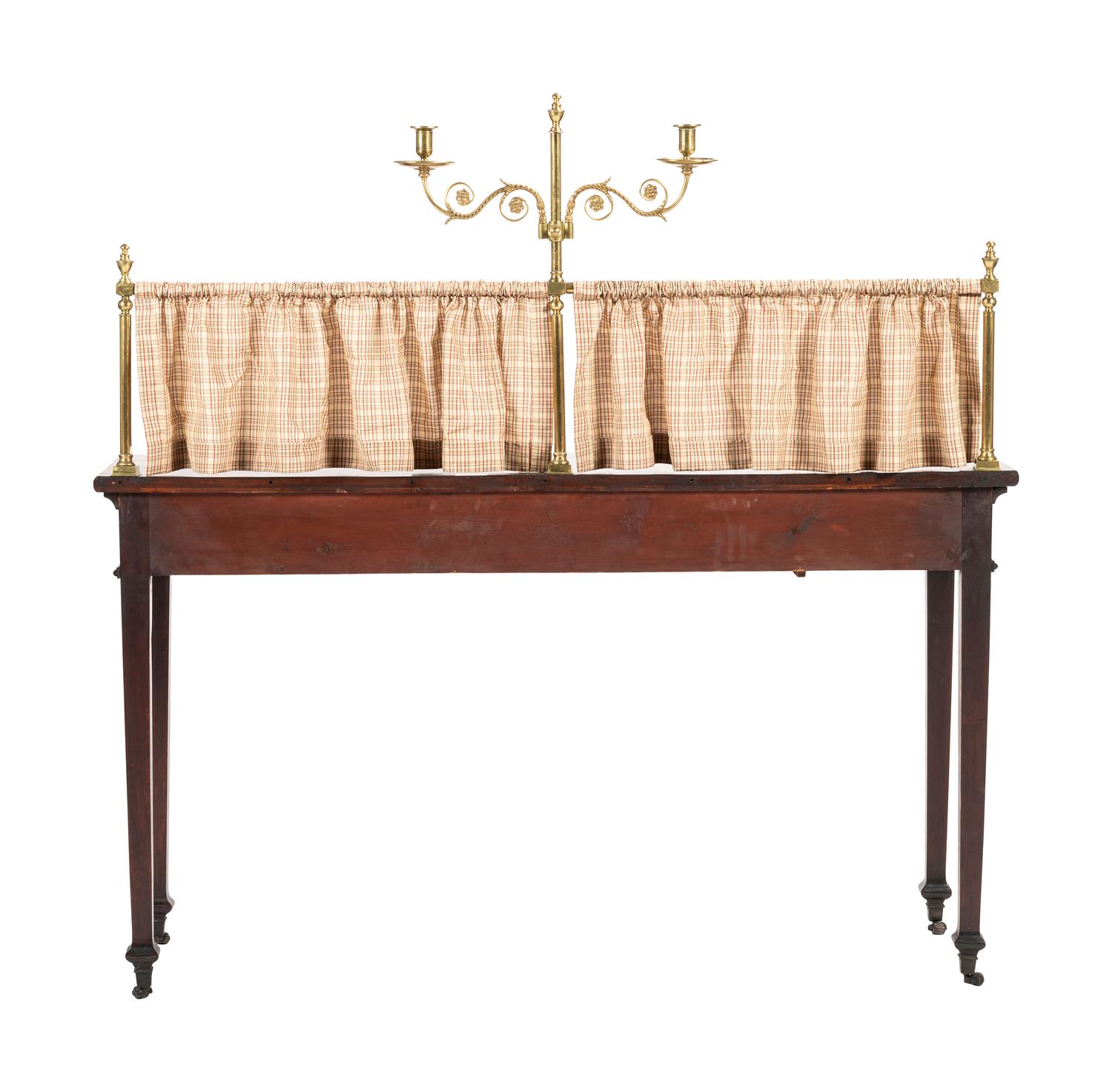 A Mahogany George III-Style Sideboard with Brass Gallery Rail