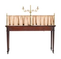 A Mahogany George III-Style Sideboard with Brass Gallery Rail