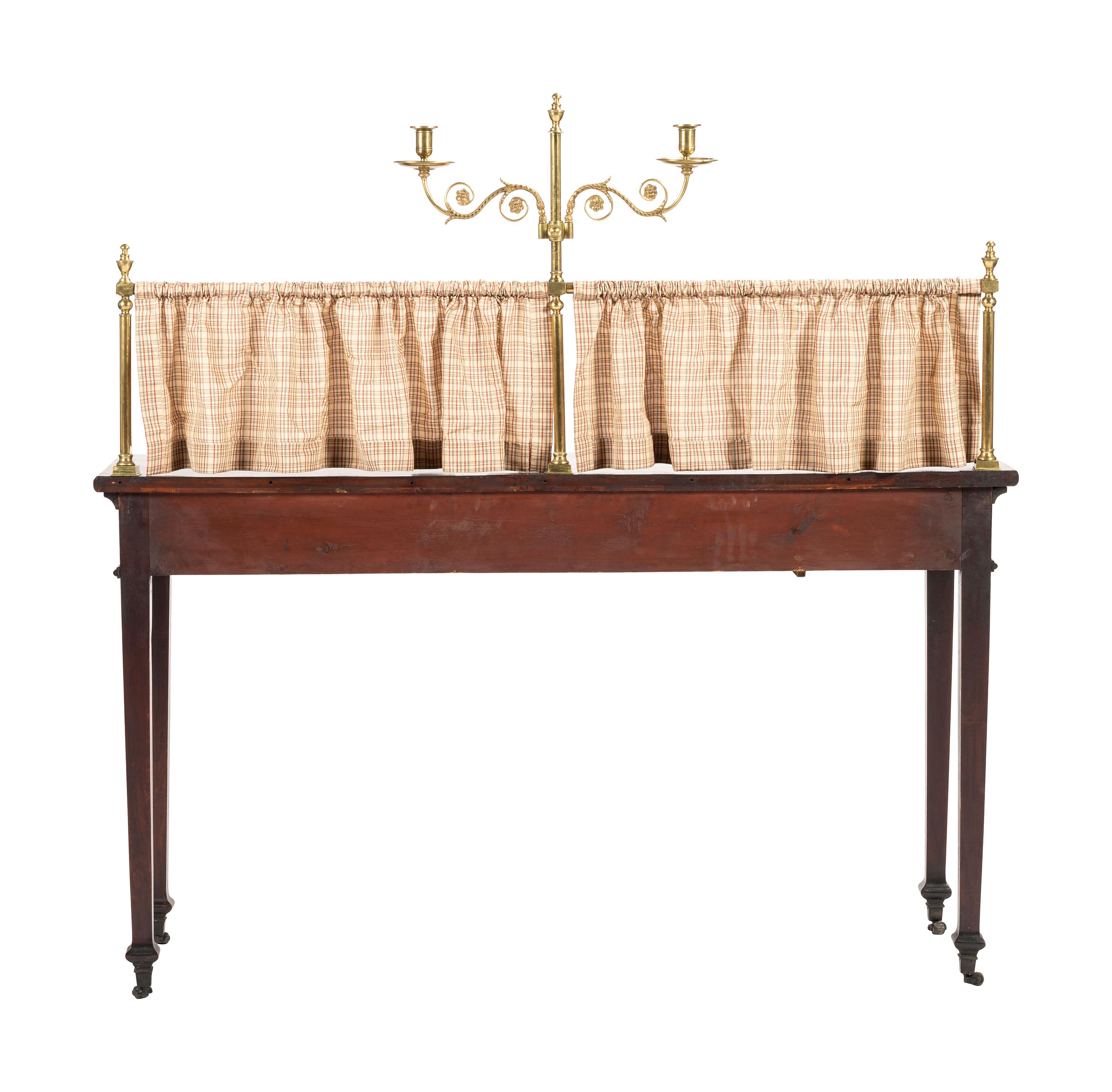 A Mahogany George III-Style Sideboard with Brass Gallery Rail