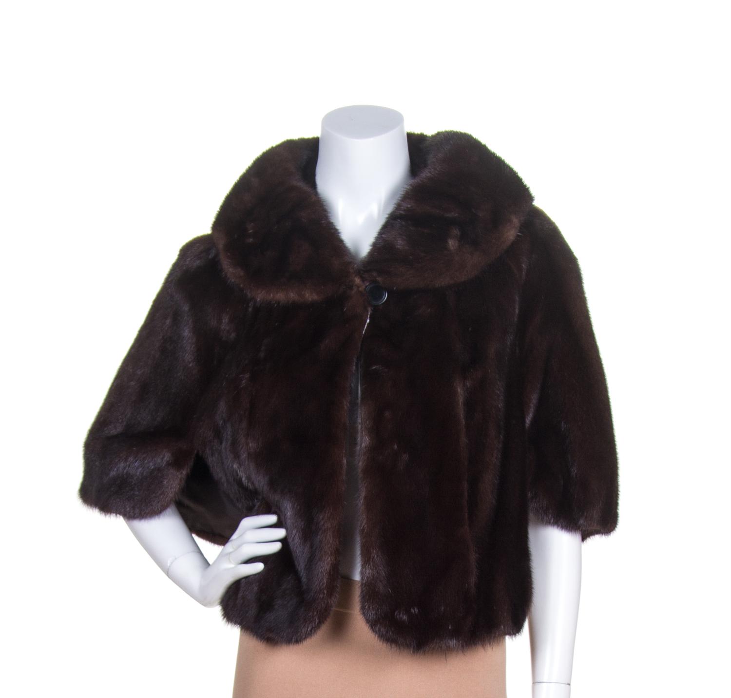 A Brown Mink Capelet,