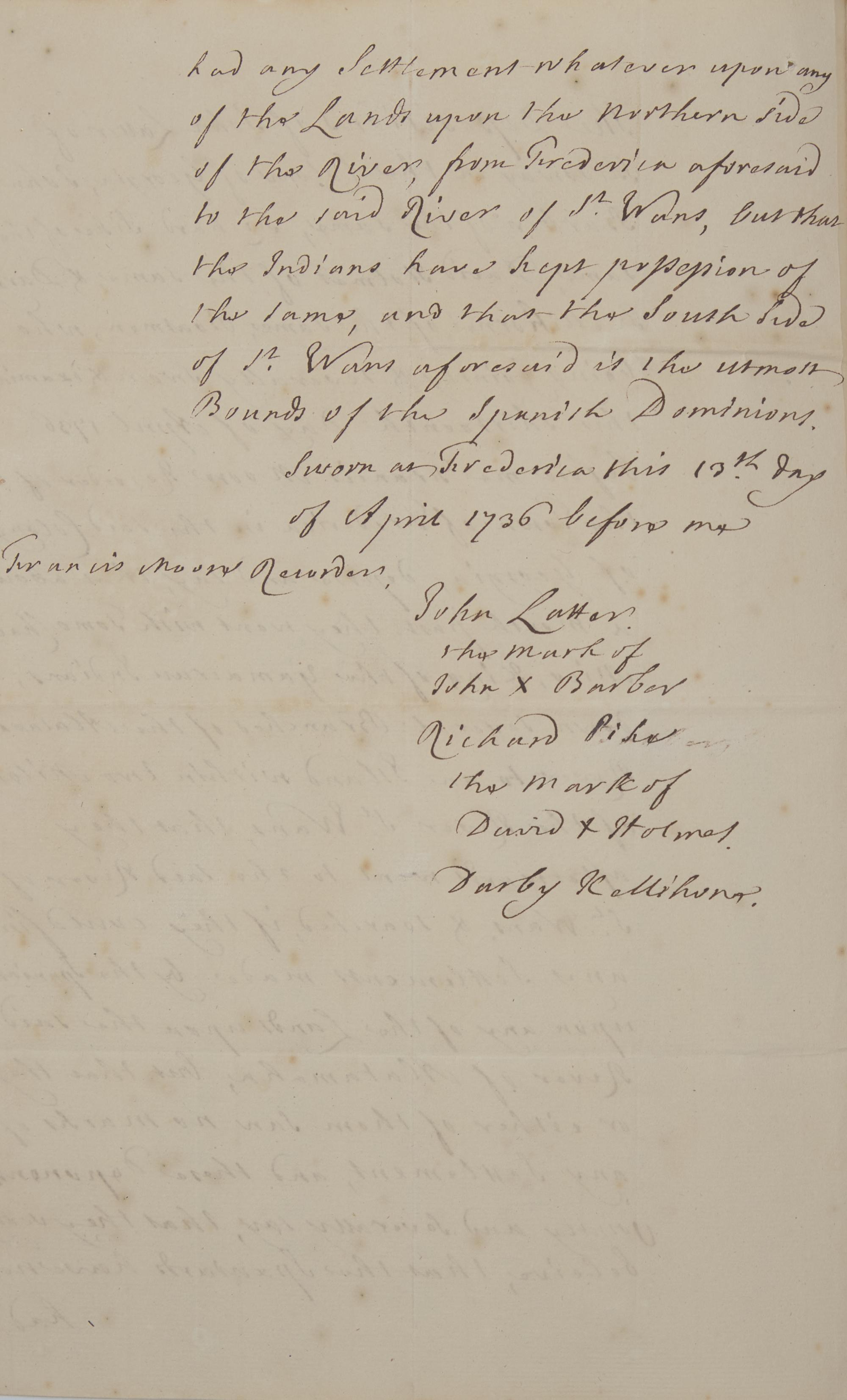 [Georgia] [Moore, Francis] Manuscript Document by the Secretary of James Oglethorpe, Founder of the Colony of Georgia