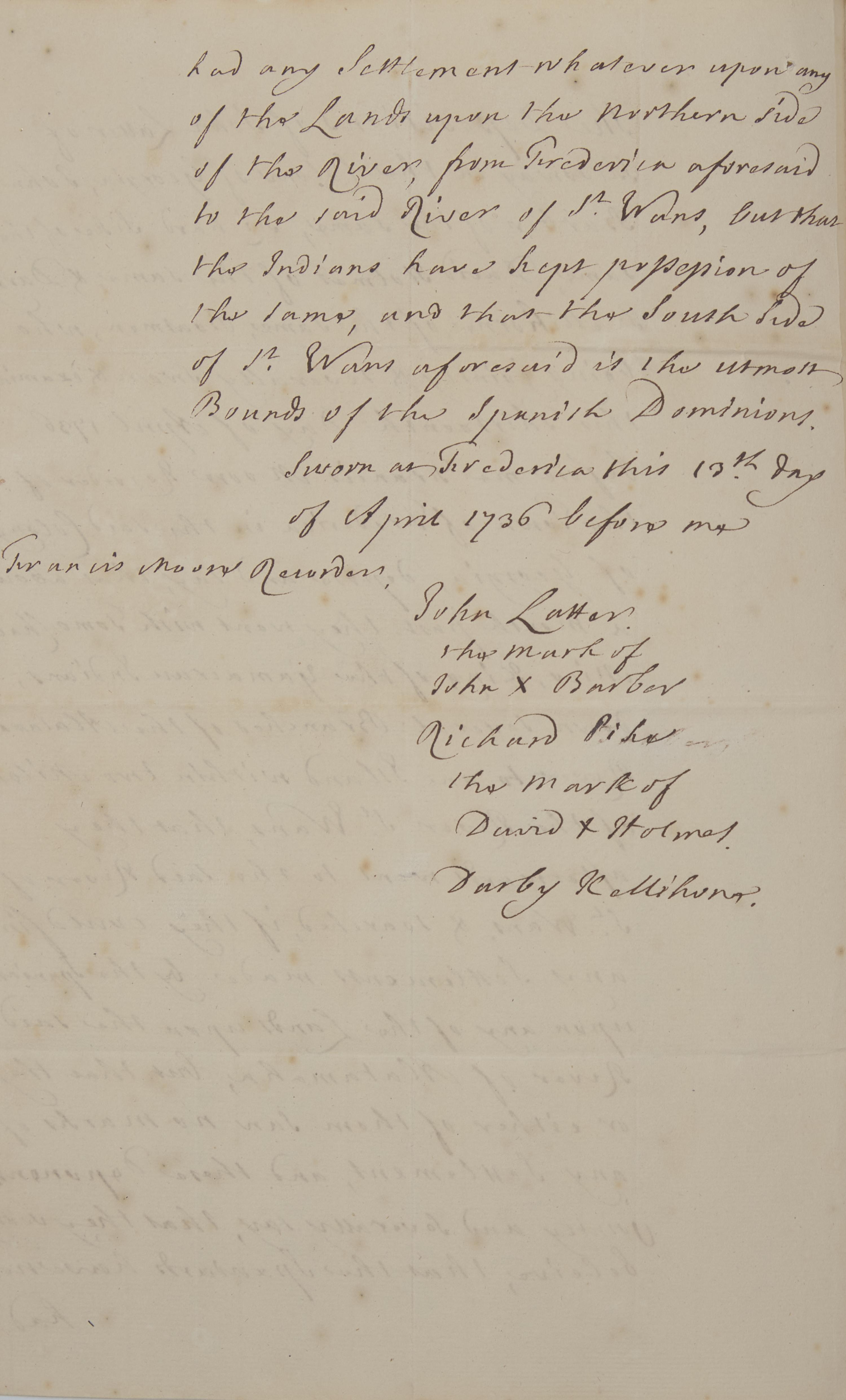 [Georgia] [Moore, Francis] Manuscript Document by the Secretary of James Oglethorpe, Founder of the Colony of Georgia