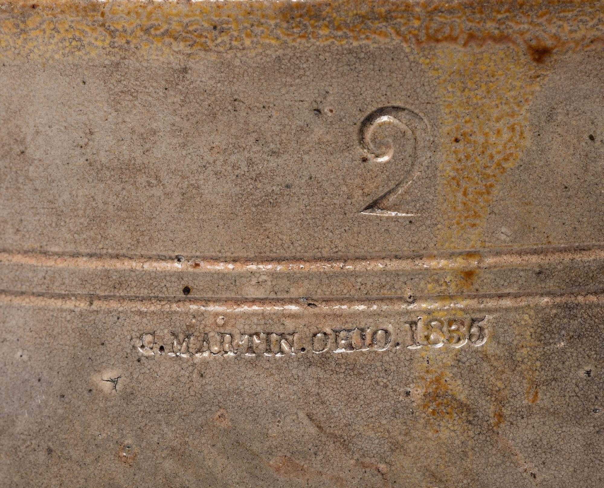 Three Stoneware Crocks by Scarce Ohio Makers