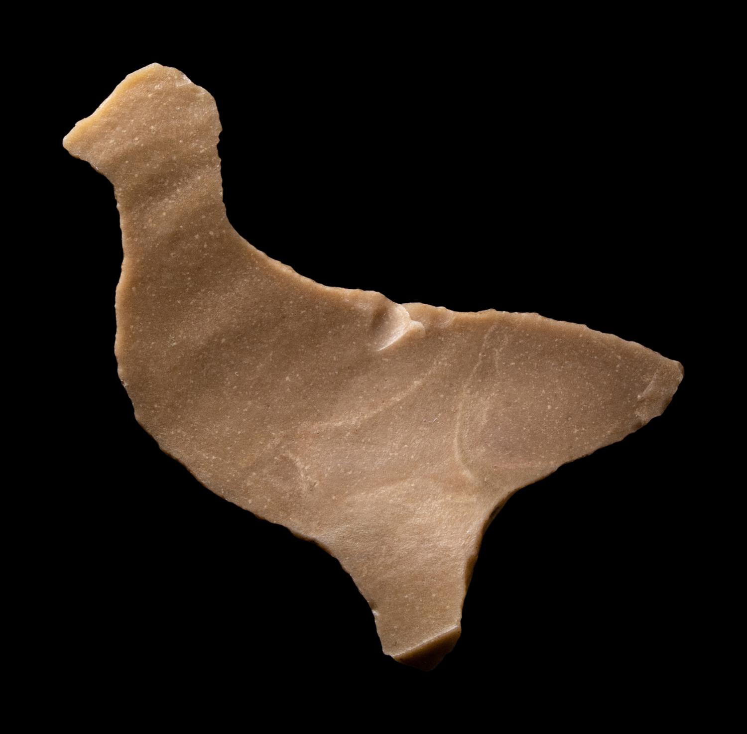 An Egyptian Flint in the Form of a Bird