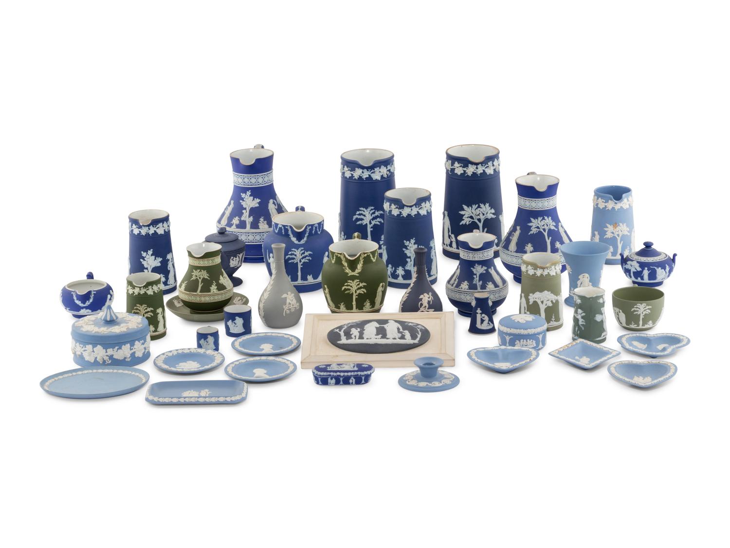 An Assembled Collection of Wedgewood Jasperware Table Articles