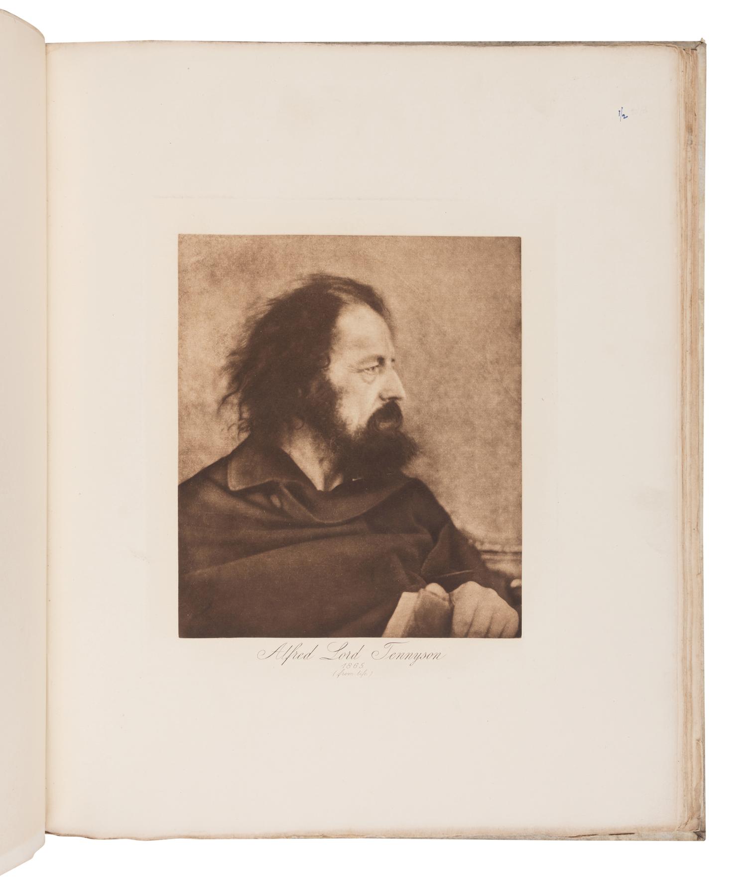 [TENNYSON, Alfred (1809-1892), subject]. -- [CAMERON, Julia Margaret (1815-1879), photographer]. Alfred, Lord Tennyson and his Friends . With text by Anne Thackeray Ritchie and H.H. Hay Cameron. London: T. Fisher Unwin, 1893.