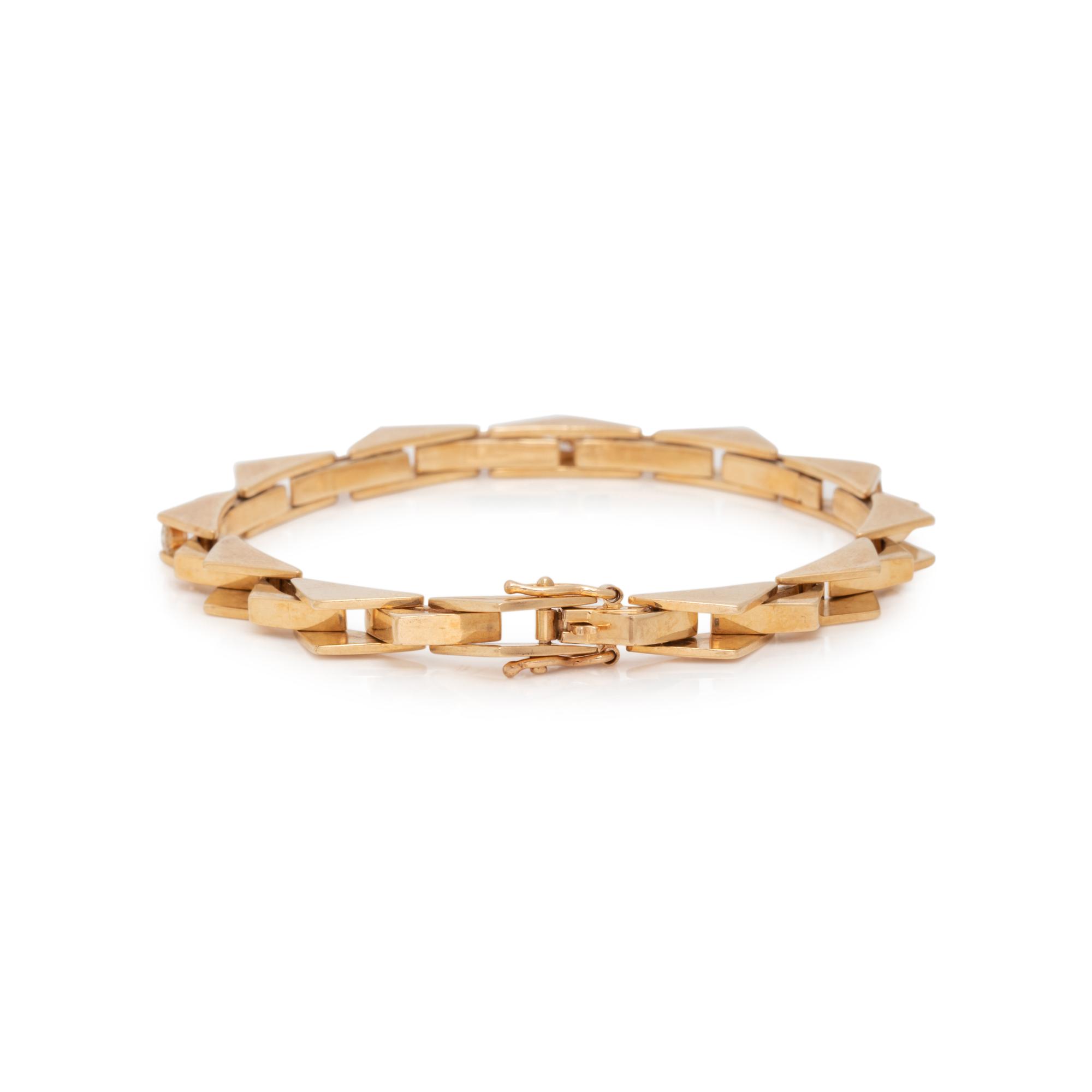 YELLOW GOLD AND DIAMOND BRACELET
