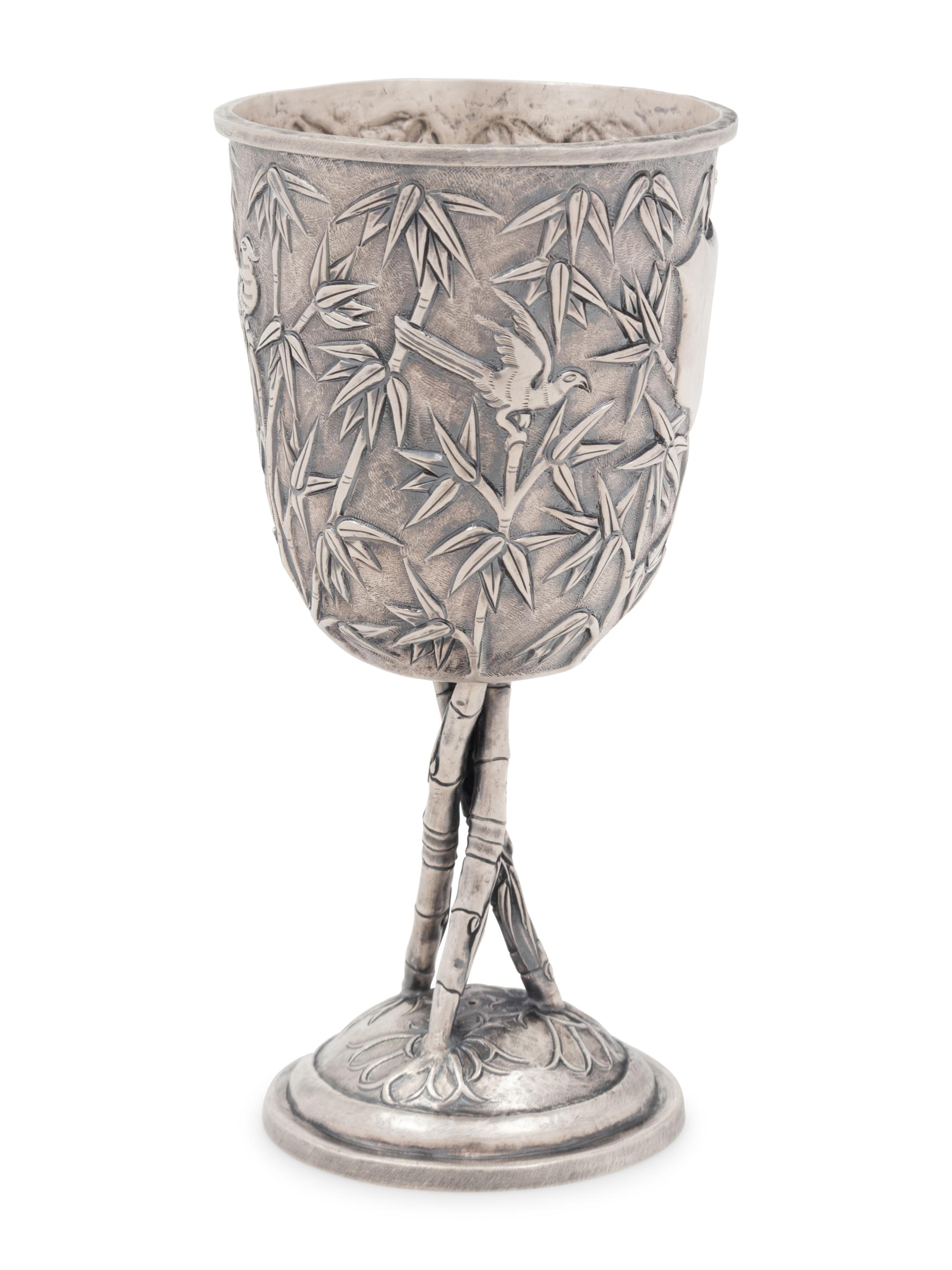 A Chinese Export Silver Goblet
