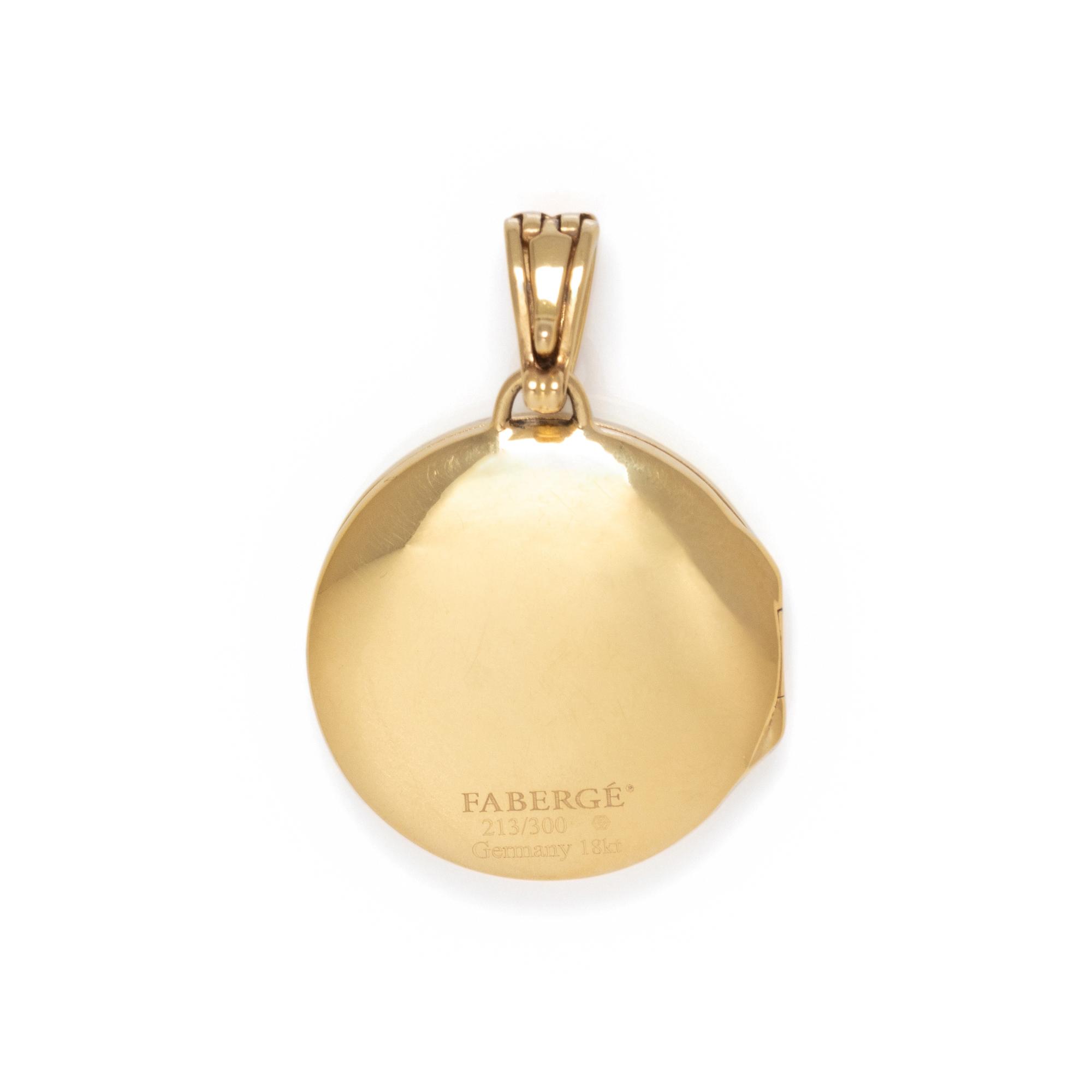 FABERGÉ, DIAMOND, RUBY AND ENAMEL LOCKET