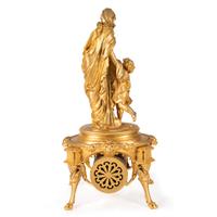 A French Neoclassical Gilt Metal Mantel Clock