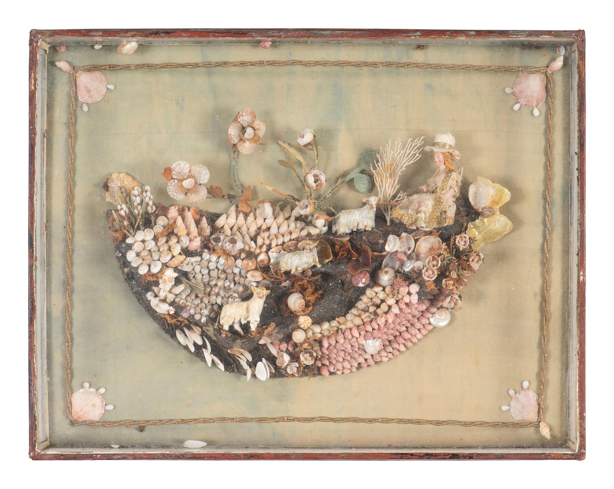Two Victorian Shellwork Pastoral Pictures
