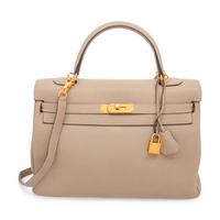 HERMÈS, KELLY 35 IN GRIS TOURTERELLE TOGO