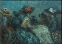 Three Works: Evening in the Square, Three Hats, and Landscape with Villa
