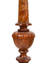 A Continental Carved Alabaster Floor Lamp
