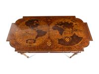 A Maitland-Smith Mahogany and Marquetry Map Writing Desk