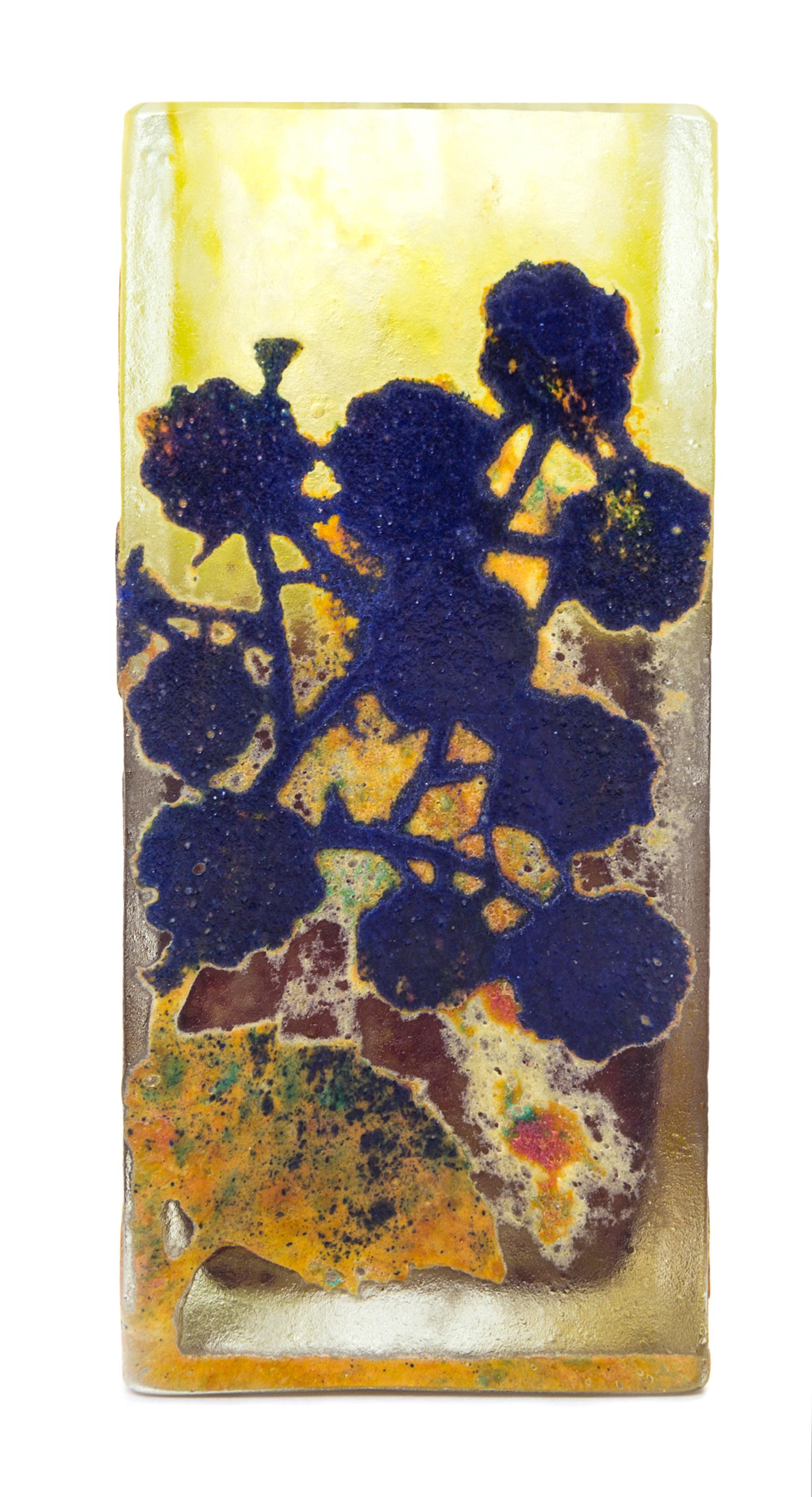 A Daum Enameled Cameo Glass Cabinet Vase Height 4 1/2 inches. — EARLY 20TH CENTURY