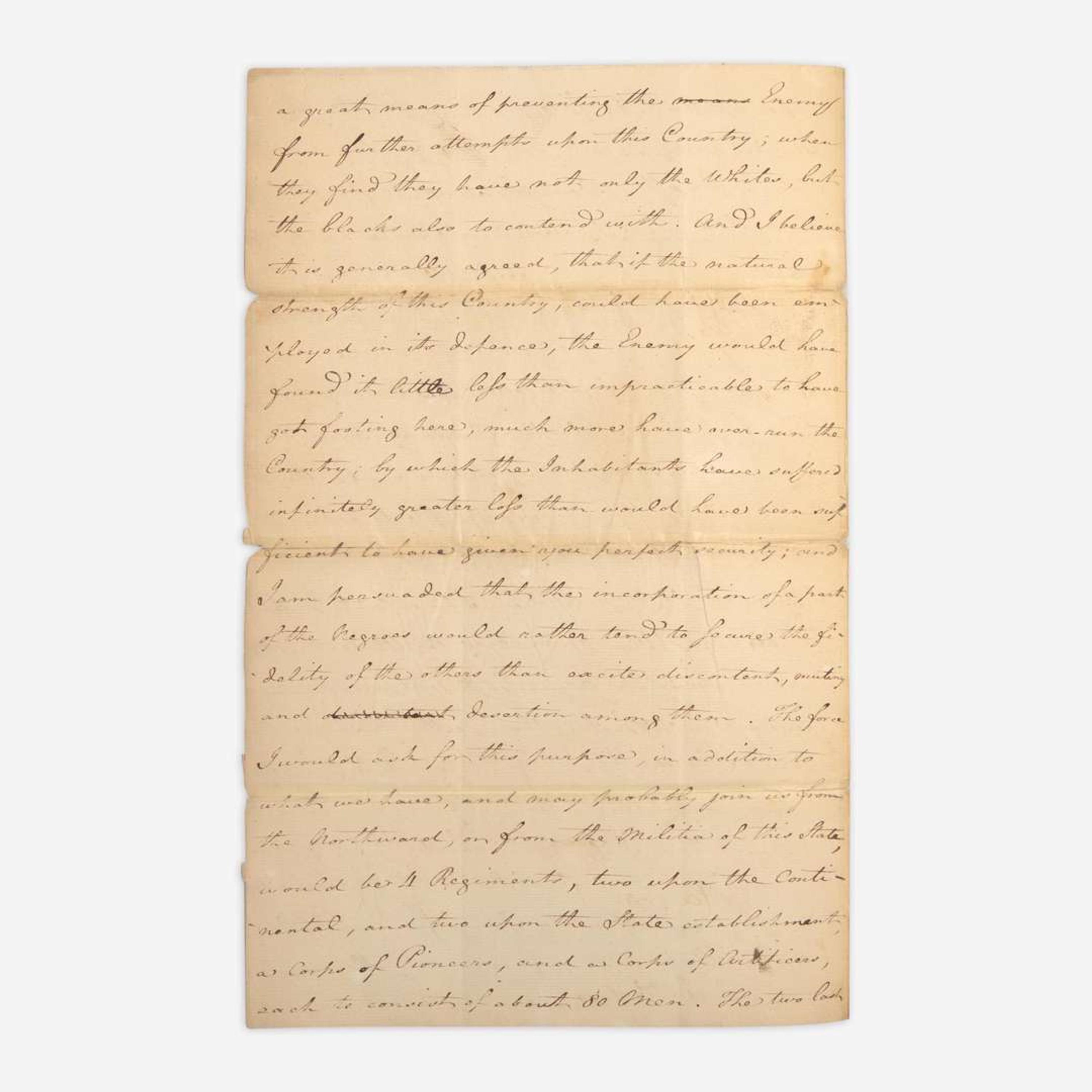 [American Revolution] (Greene, Nathanael) Manuscript Letter