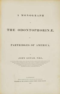 [Color-Plate Books] Gould, John: A Monograph of the Odontophorinae, or Partridges of America