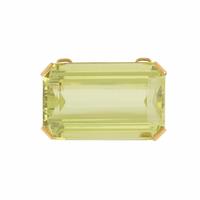 Green Beryl and Yellow Gold Pendant
