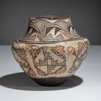 Zuni Three-Color Pottery Jar