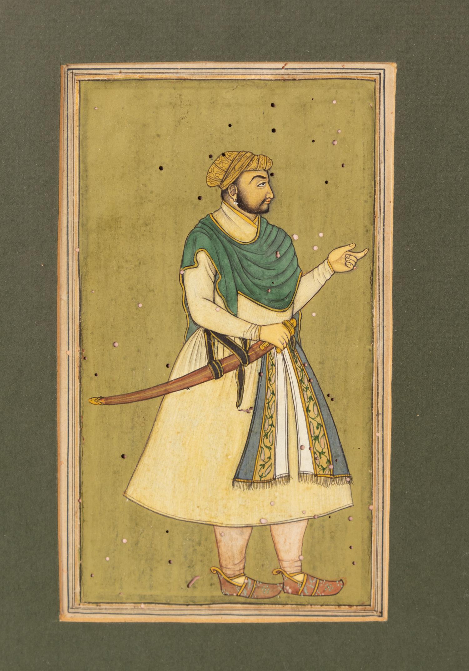 Three Framed Indian Paintings Depicting Figures