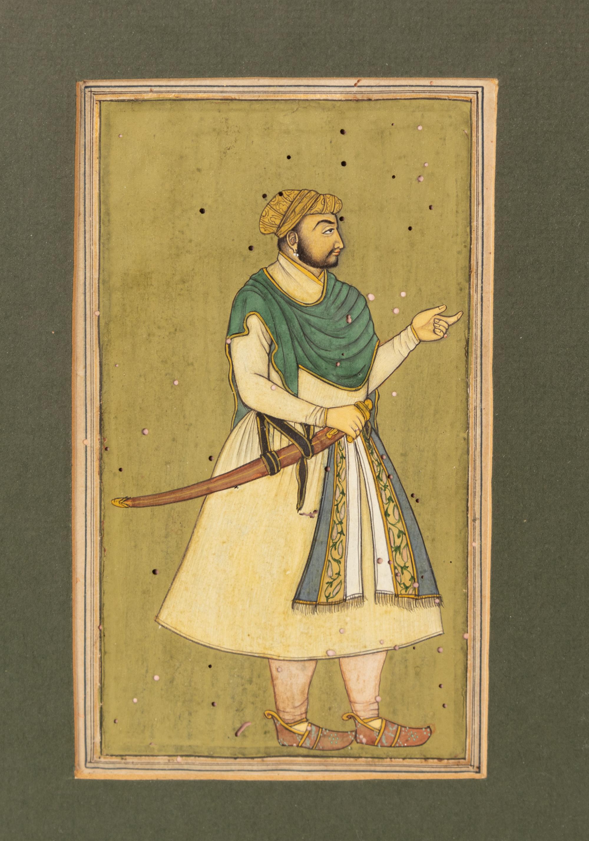 Three Framed Indian Paintings Depicting Figures