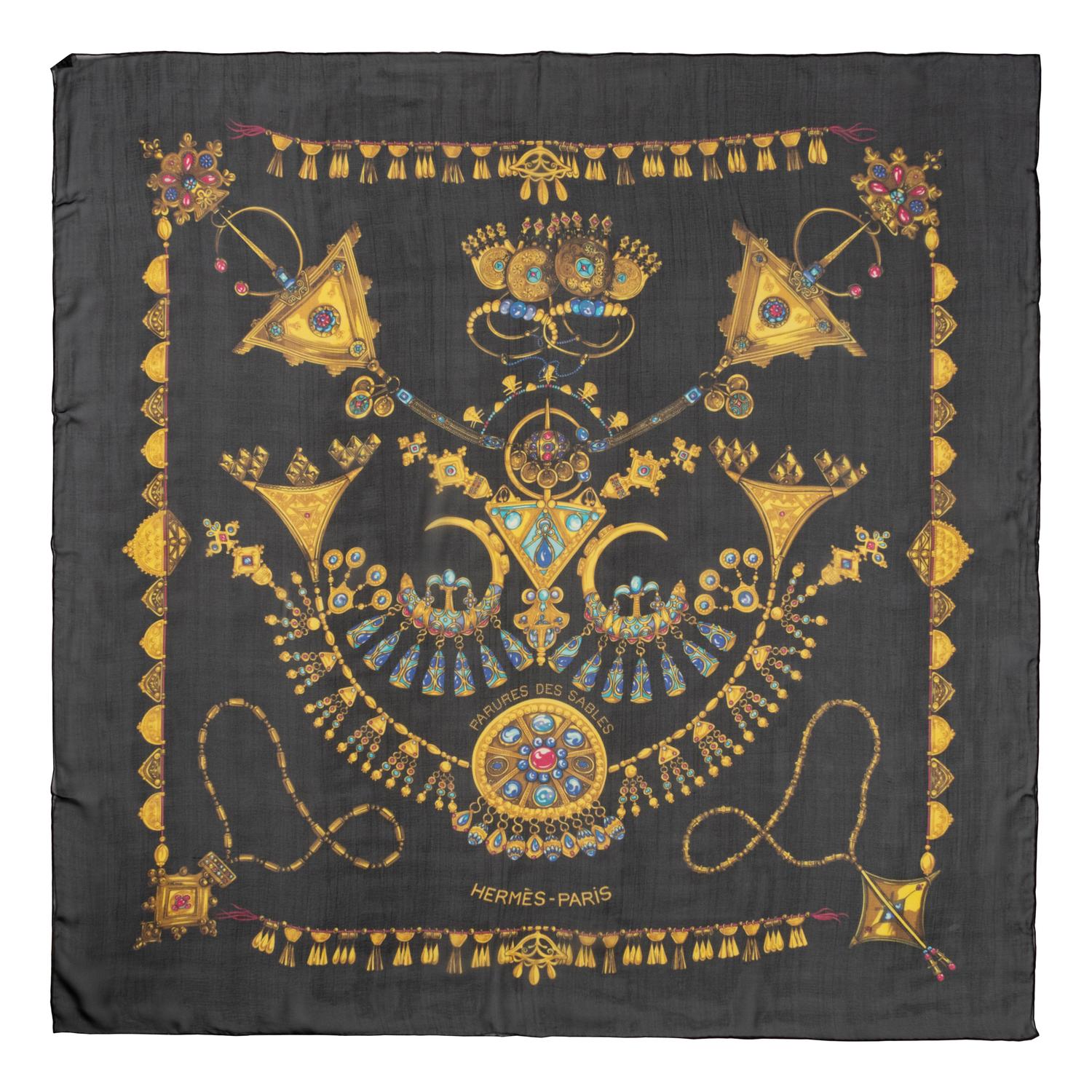 Three Hermès 90cm Silk Chiffon Scarves
